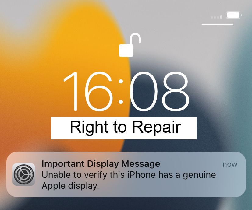 iPhone screen Message