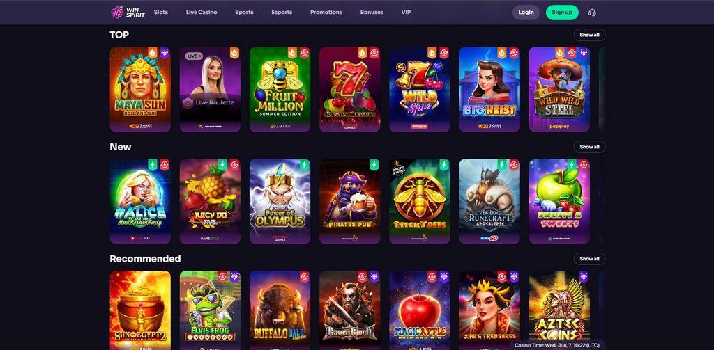 Valutazione di WinSpirit Casino 2025